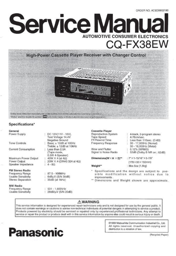CQ-FX38EW